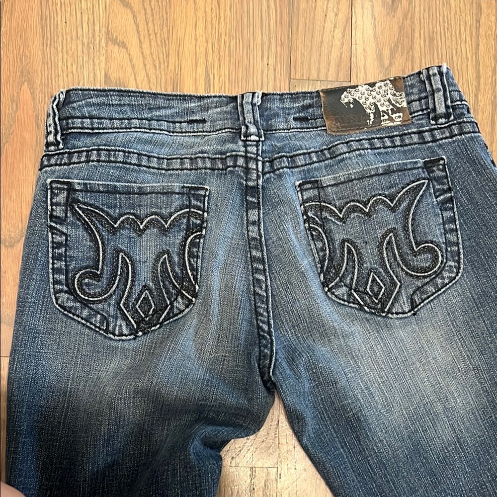 MEC Blue Boot Cut Jeans with Contrast Stitching - Picture 4 of 6